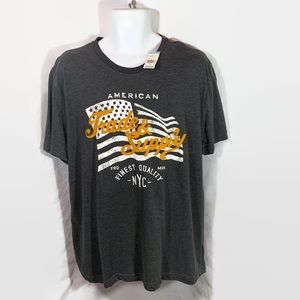 Roebuck & Co Young Mens T-Shirt Size XXL Coalmine Gray Graphic Tee New